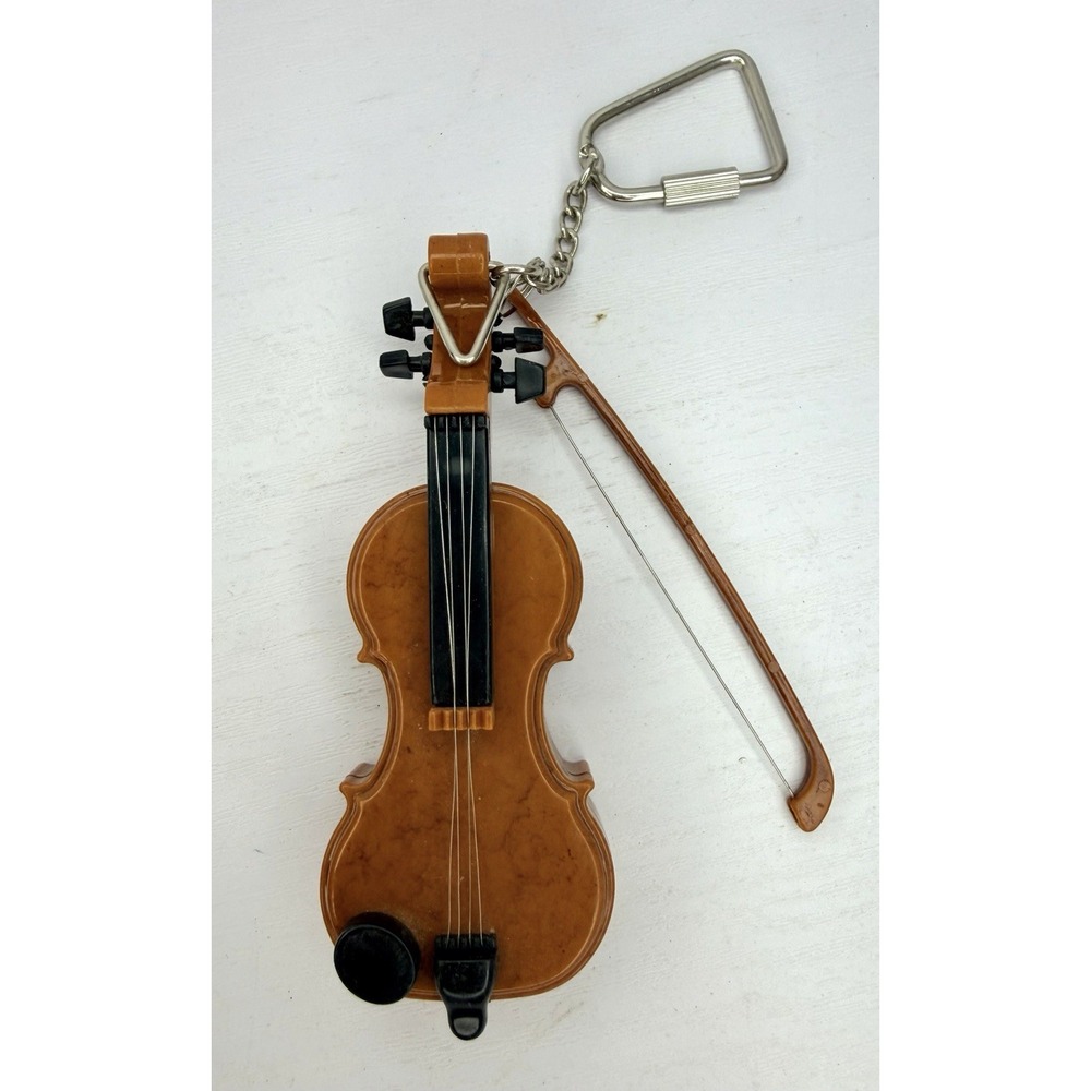 Vintage Tiny Mini Electronic Violin Keychain- Needs new batteries, Not Tested